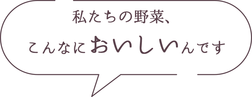 私達の野菜こんなに美味しいんです